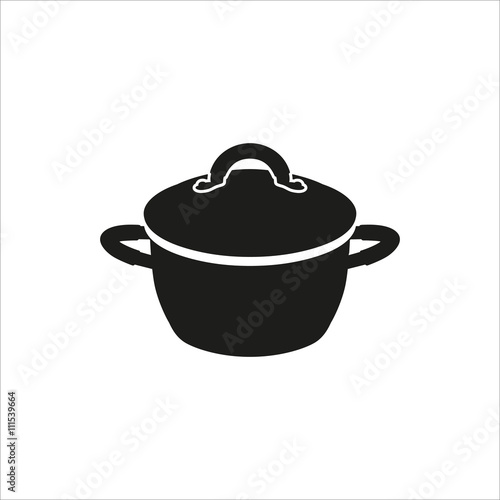 pot icon in simple monochrome style icon on white background