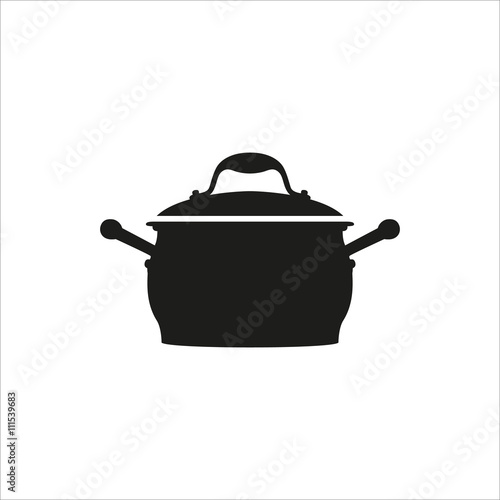 pot icon in simple monochrome style icon on white background