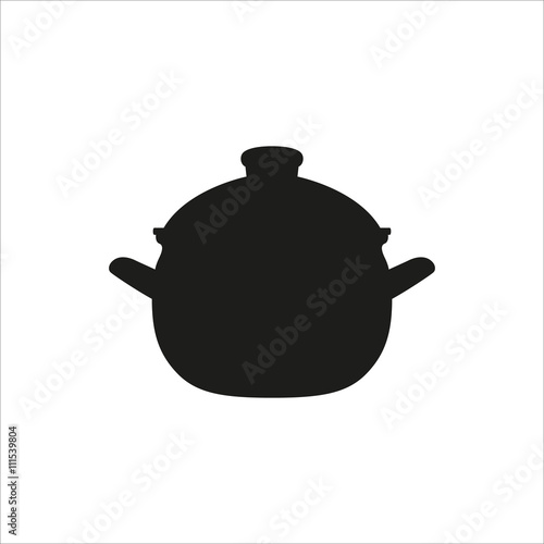 pot icon in simple monochrome style icon on white background