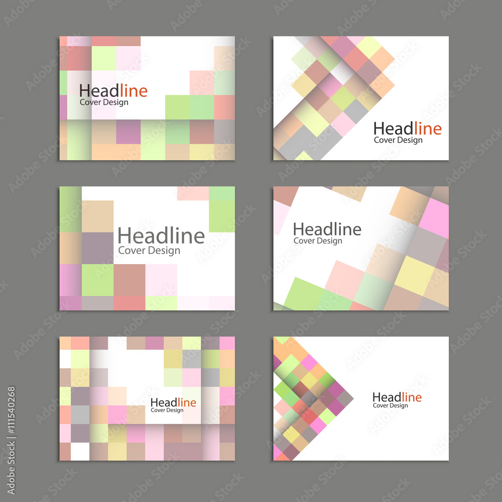 Vector  abstract square pattern brochure 