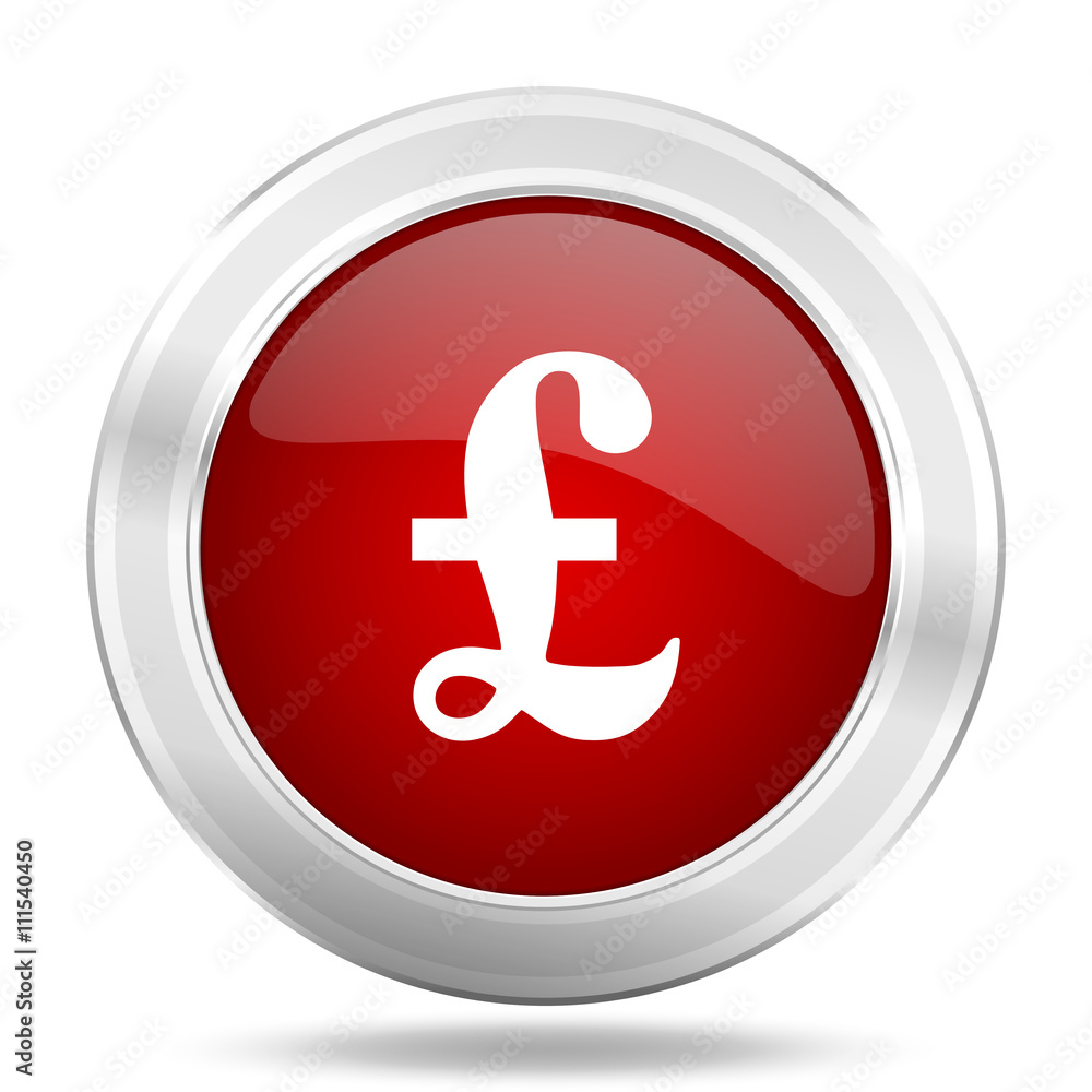 pound icon, red round glossy metallic button, web and mobile app design illustration pound icon, red round glossy metallic button, web and mobile app design illustration