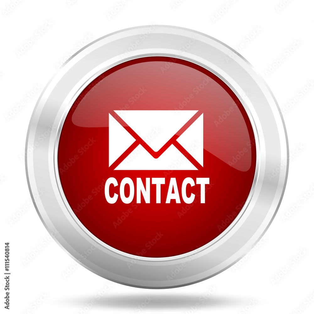 email icon, red round glossy metallic button, web and mobile app design illustration email icon, red round glossy metallic button, web and mobile app design illustration