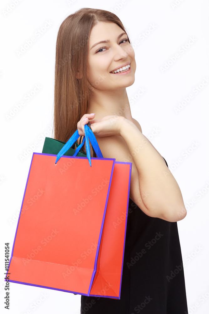 Happy young woman isolated on white background Happy young woman isolated on white background