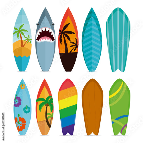 Set of surfboards