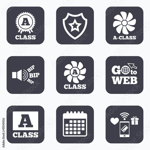 Premium level award icons. A-class ventilation.