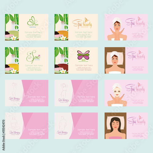 Set of spa illustrations