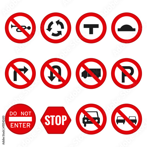 Set of transit signals Free Download Set of transit signals - GFXLoad