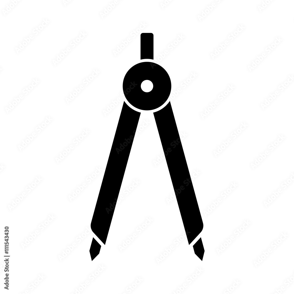 compass divider icon on white background compass divider icon on white background