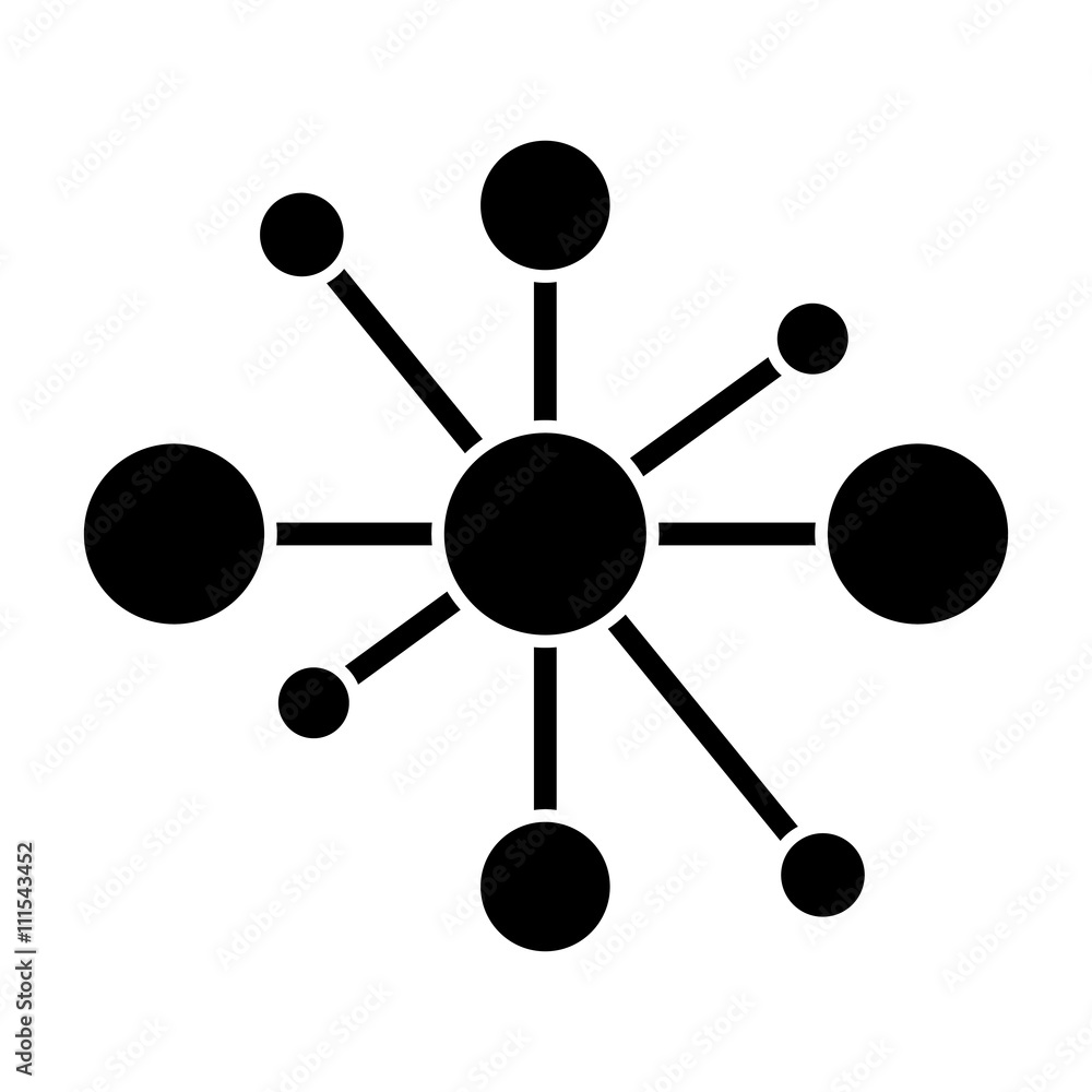 molecule icon on white background molecule icon on white background