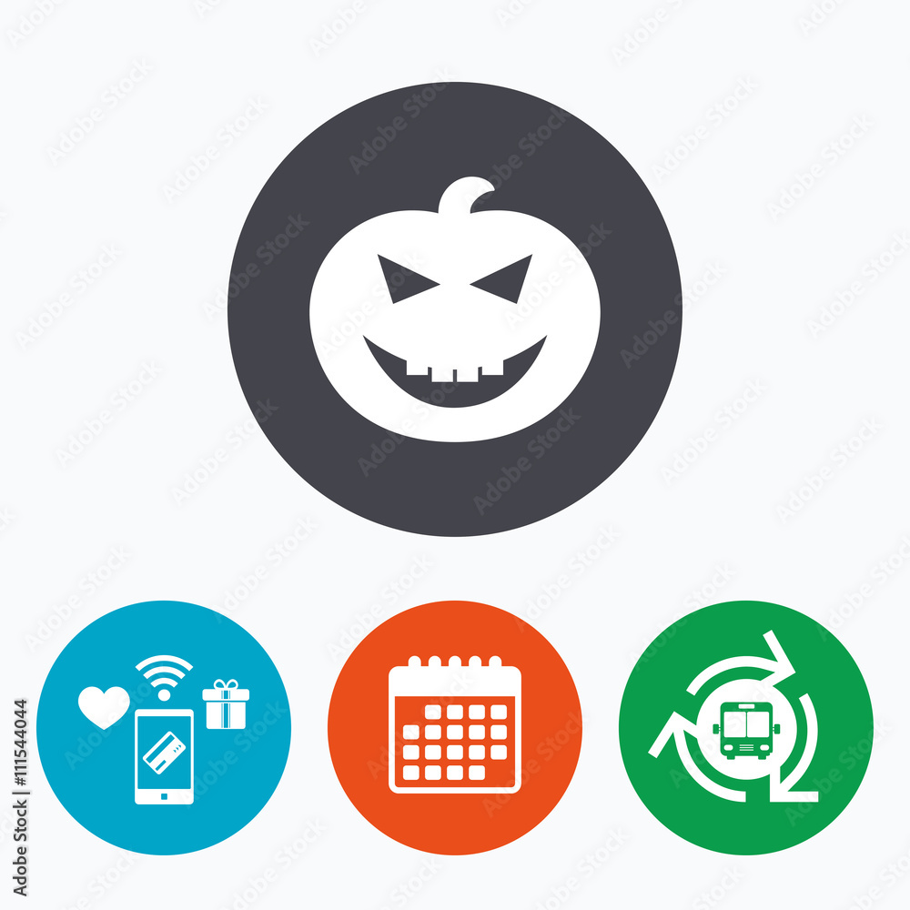 Halloween pumpkin sign icon. Halloween party. Halloween pumpkin sign icon. Halloween party.