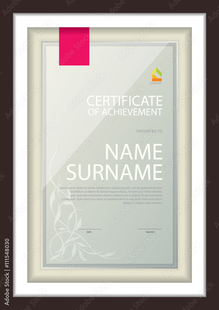 certificate template,diploma layout,A4 size ,vector