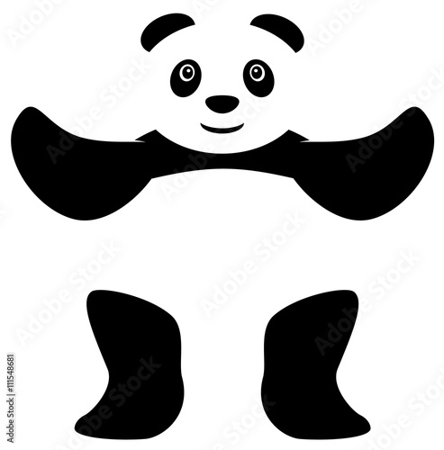 Fototapeta Naklejka Na Ścianę i Meble -  Standing panda vector image