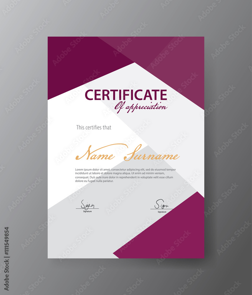 Fototapeta premium Vector template for certificate,modern diploma
