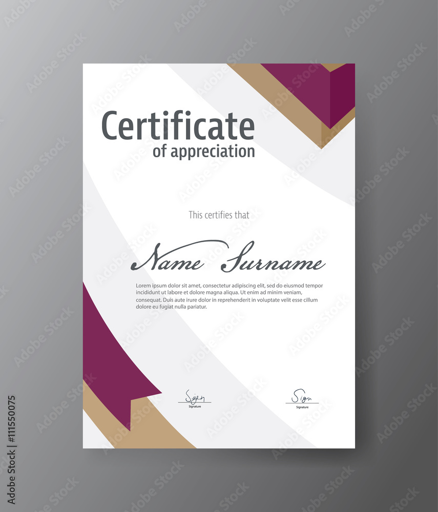 Fototapeta premium Vector template for certificate,modern diploma