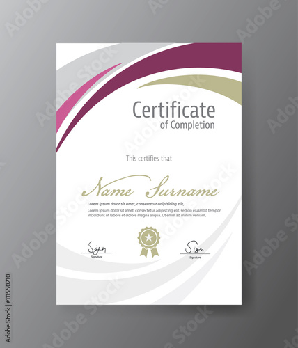 Vector template for certificate,modern diploma