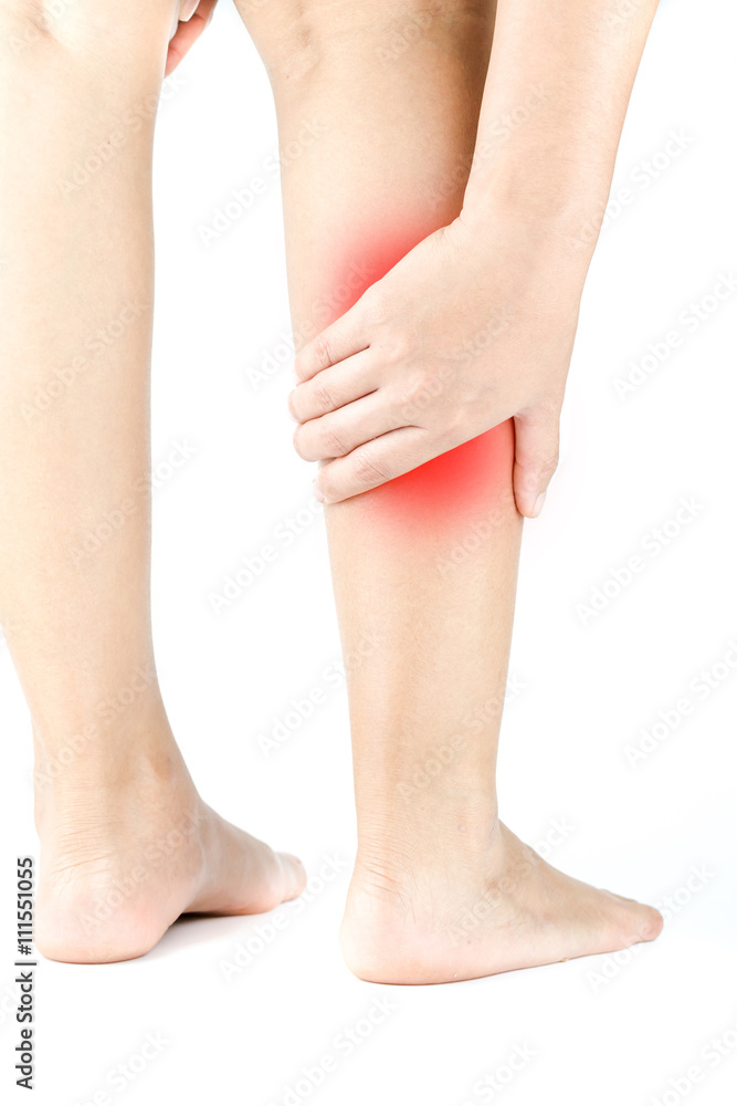 young women leg muscle pain