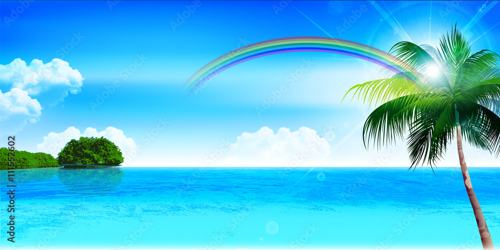 Fototapeta premium 海 夏 風景 背景