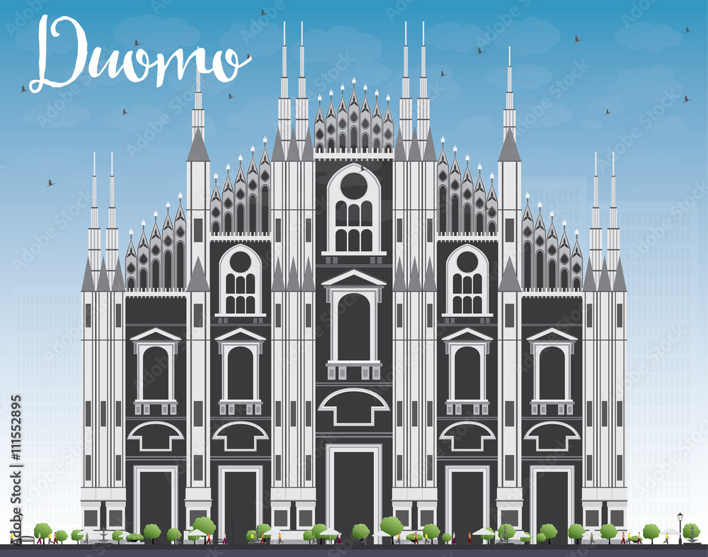 Duomo. Milan. Italy. Vector Illustration.