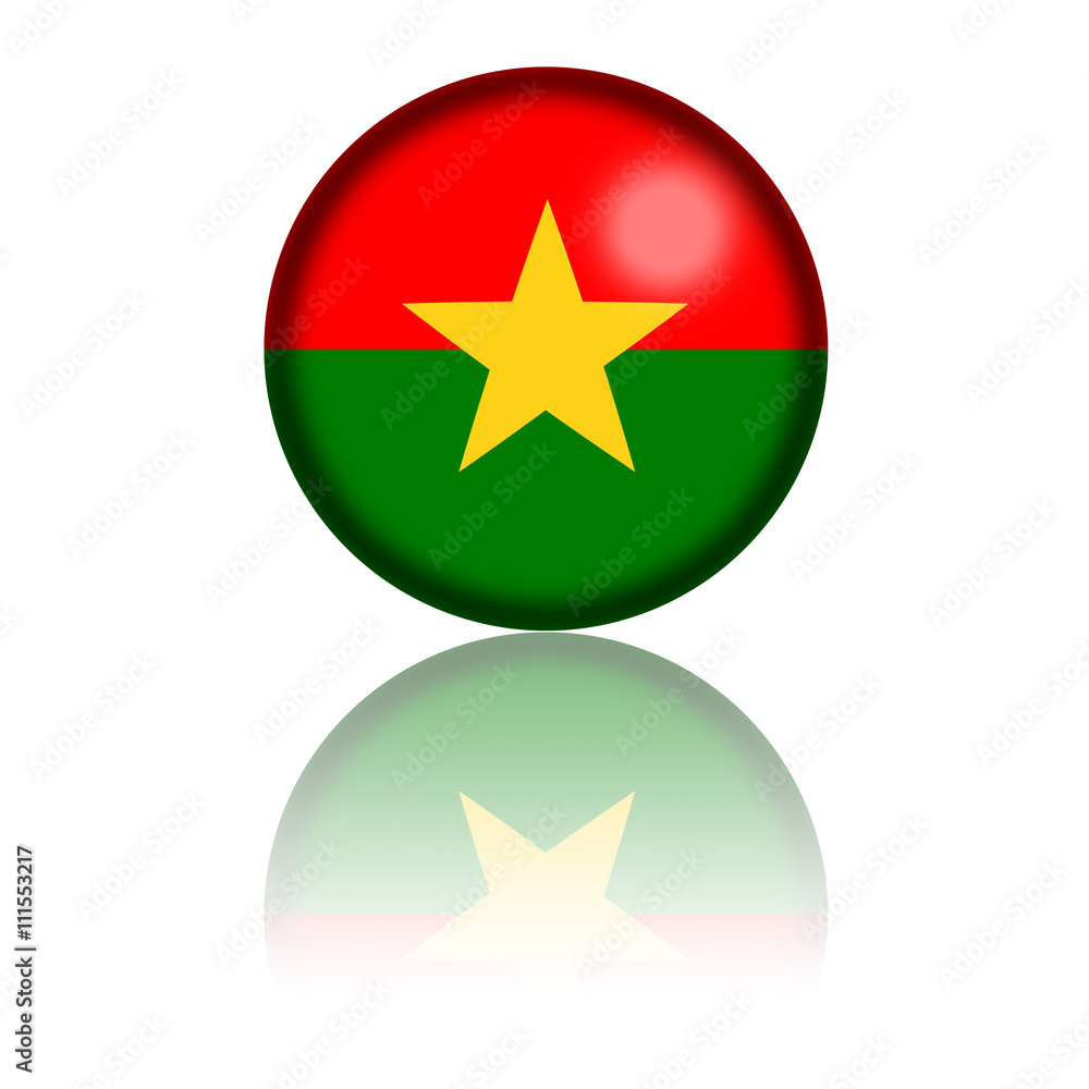 Burkina Faso Flag Sphere 3D Rendering Burkina Faso Flag Sphere 3D Rendering