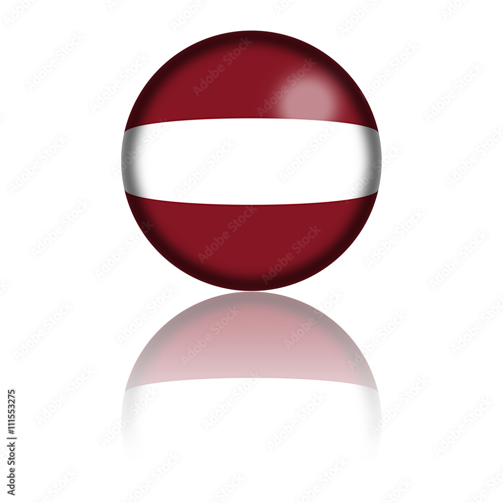 Latvia Flag Sphere 3D Rendering Latvia Flag Sphere 3D Rendering
