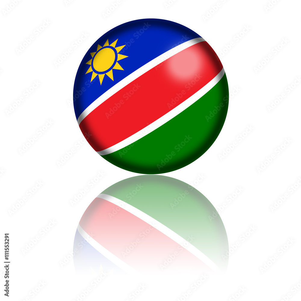 Namibia Flag Sphere 3D Rendering Namibia Flag Sphere 3D Rendering