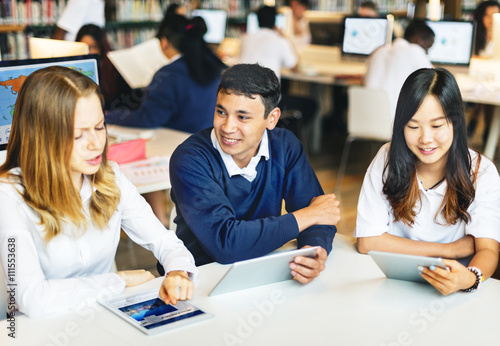 Technology Library Student Learning Concept