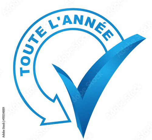 toute l'année sur symbole validé bleu