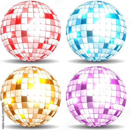 Four disco ball