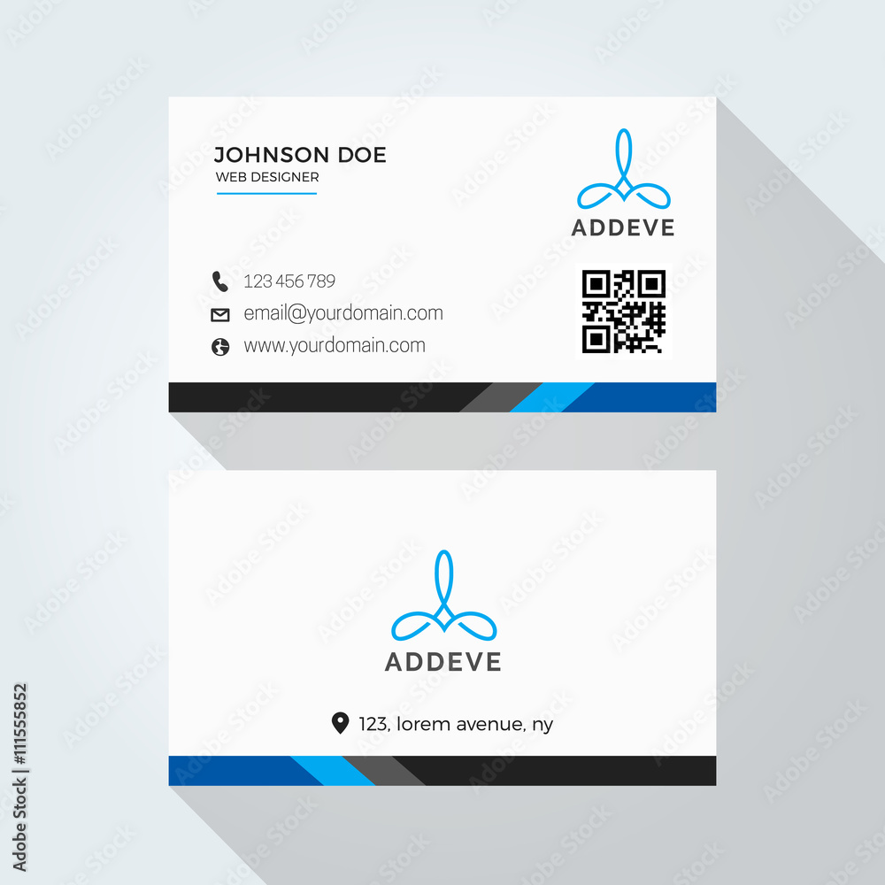 Qr Code Business Card Template