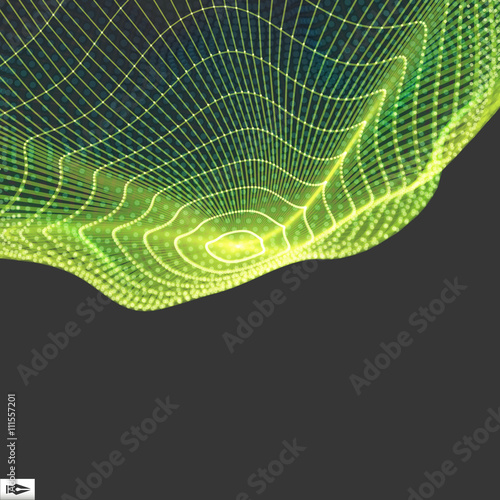 Connection Structure. Wireframe Vector Illustration. Abstract background.