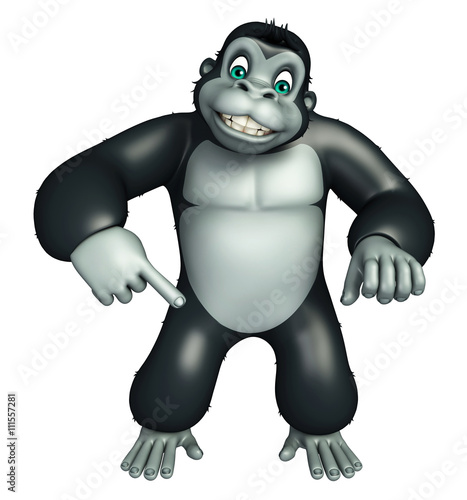 cute Gorrilla funny cartoon character