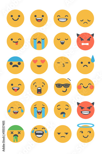 Flat emoji set