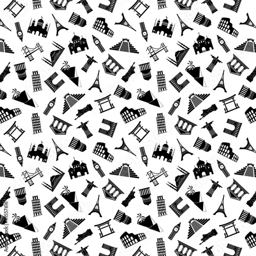 Travel seamless pattern