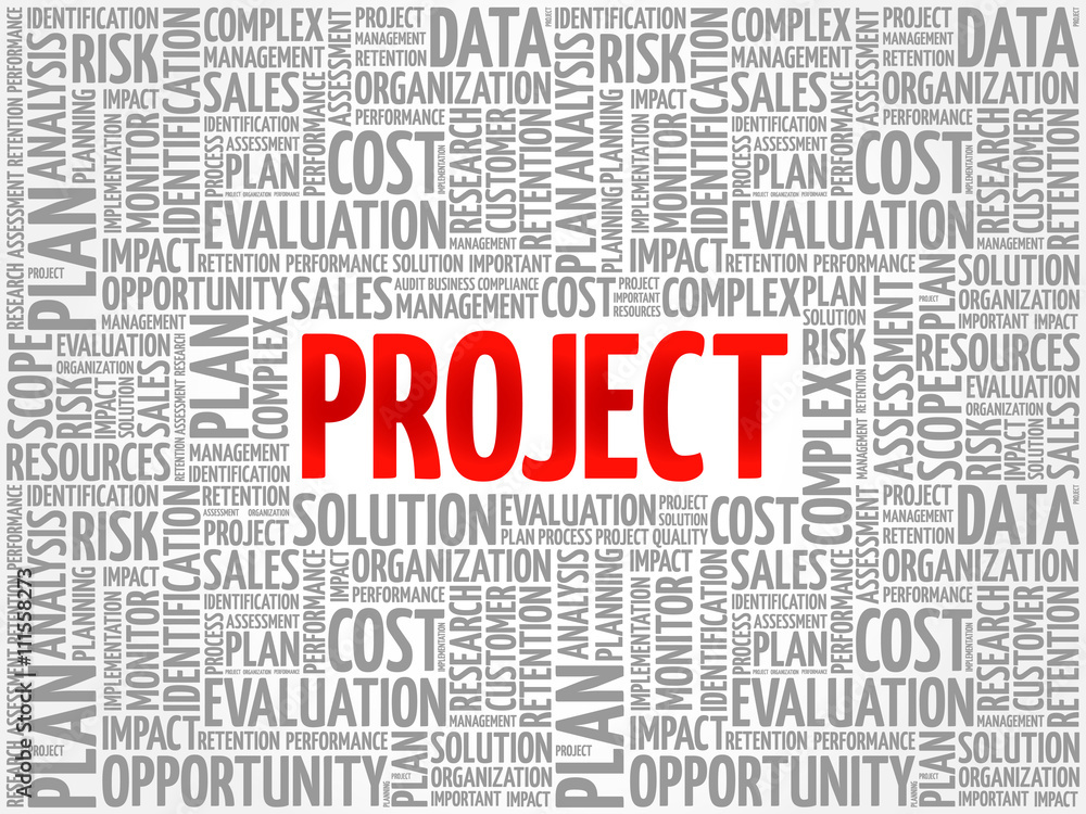 Project word cloud, business concept
