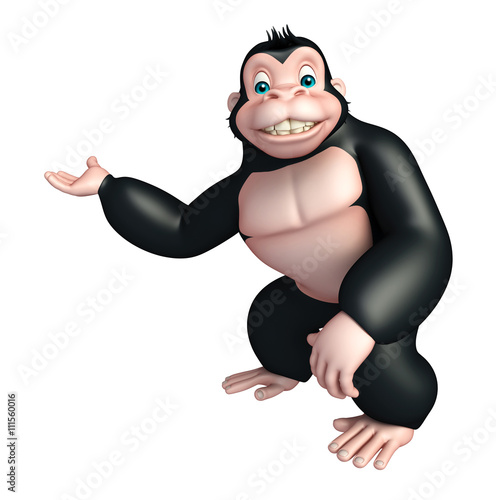 cute Gorilla cartoon character