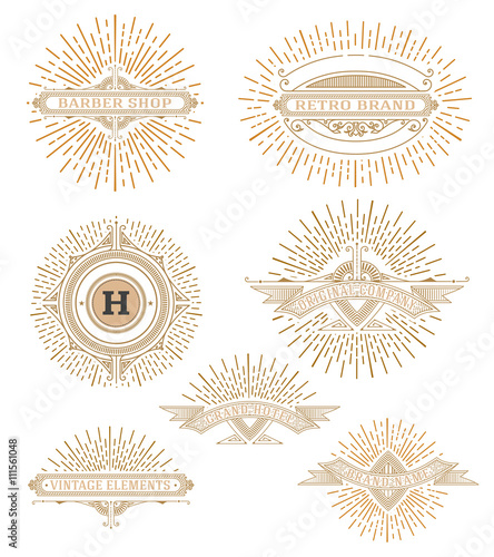 Vintage logo template, Hotel, Restaurant, Business or Boutique I
