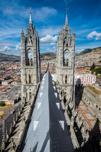 Church of Basilica del Voto Nacional in Quito, Ecuador