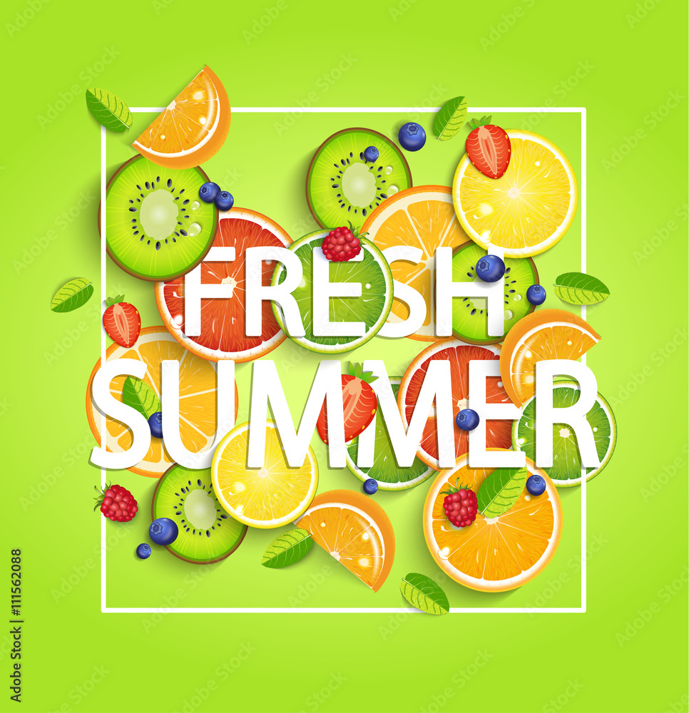 Summer background with fruits. Summer background with fruits.