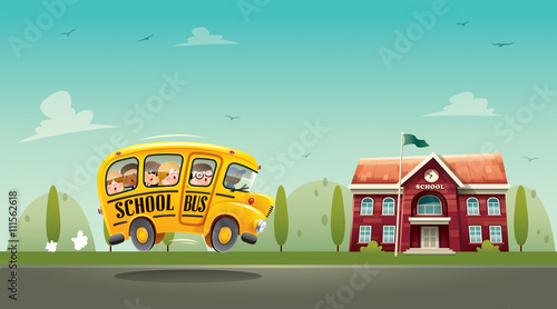 Welcome back to School! Wide copy space for text.