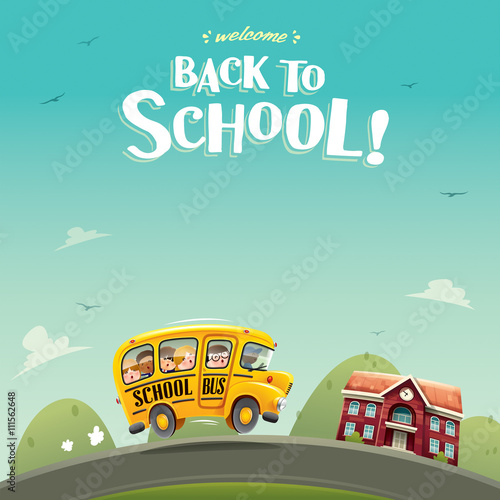 Welcome back to School! Wide copy space for text.