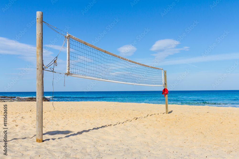 Volleyball Net on Beach