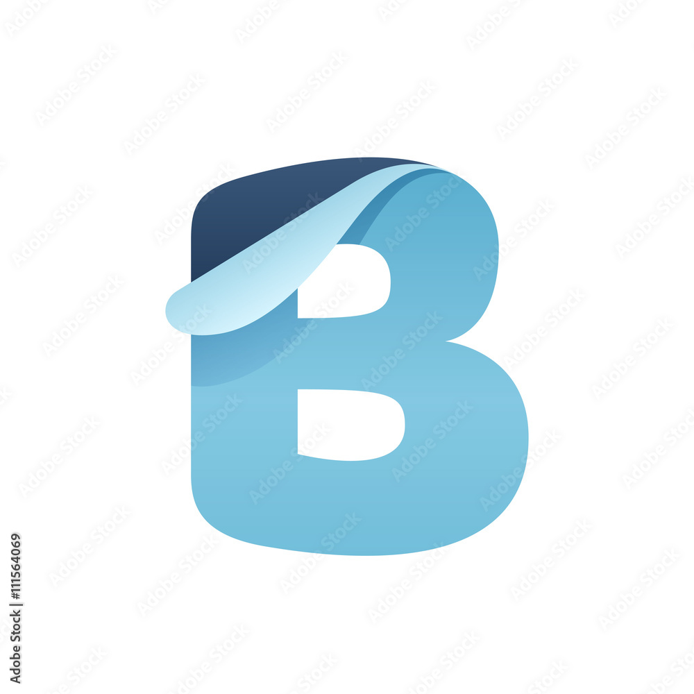 B paper letter with folded corner. B paper letter with folded corner.