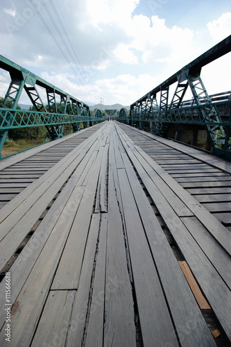 bridge in pai 16 December 2015: "memorial bridge in pai city" mae hong son,thailand