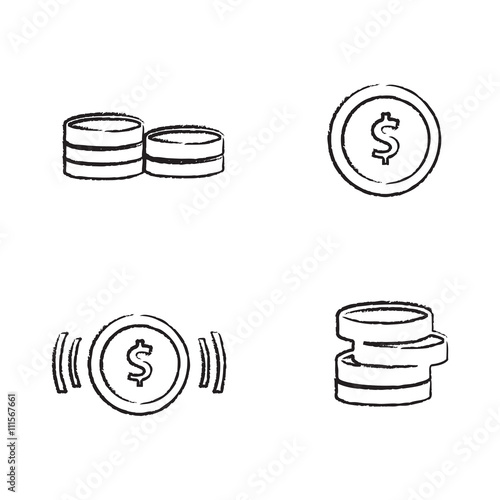 Draw set of coins