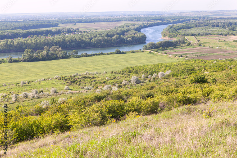 Obraz premium green river valley