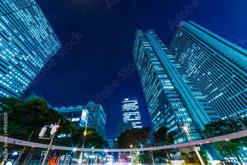 新宿高層ビルの夜景 © taka
