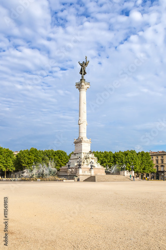 Bordeaux, France. Girondins Monument (Monument aux Girondins) at Quinconces square