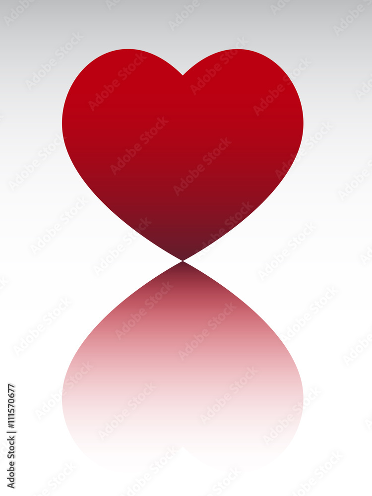 simple heart with reflection simple heart with reflection