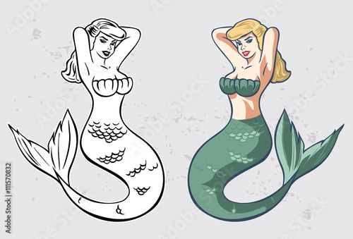 Sexy Mermaid, vector