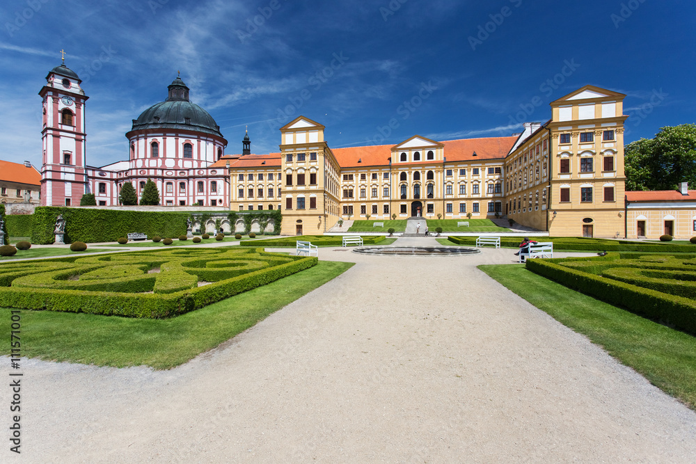Jaromerice nad Rokytnou castle, Czech Republic. Sunny day at the Jaromerice nad Rokytnou castle, Czech Republic. Sunny day at the